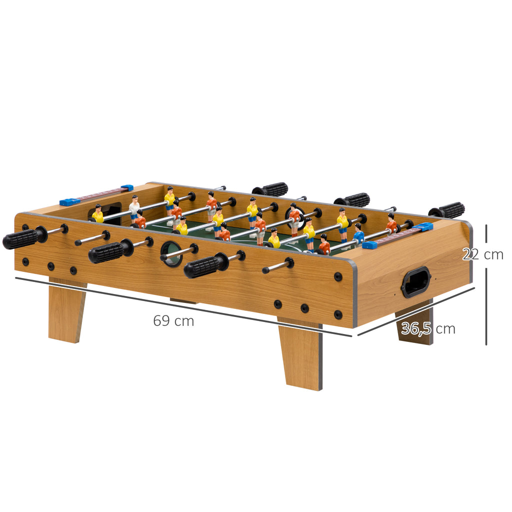 HOMCOM Tischfußballtisch für Kinder ab 6 Jahren 2 Bälle 18 Spieler 69 x 37 x 24 cm