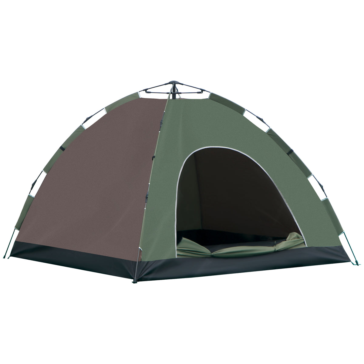 Outsunny Campingzelt für 2 Personen mit Tragetasche, Lampenhaken und Aufbewahrungstaschen, 210x210x135 cm