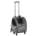 Pawhut 2-in-1 Hundetransporttasche Oxfordstoff Grau + Weiß + Schwarz