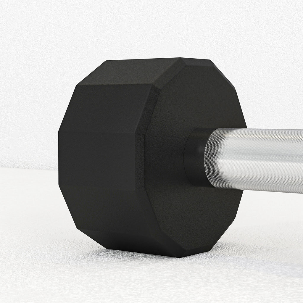 SPORTNOW Kurzhantel-Set 2 x 10kg, kein Wegrollen, rutschfester Griff, Gummimantel, Metallkern, Schwarz