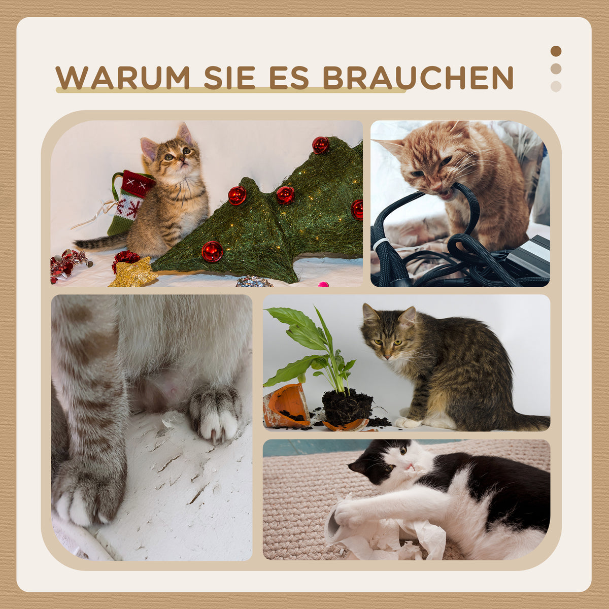 PawHut Katzenbaum Kratzbaum Kätzchen Möbel mit Katzenhöhle Ballspielzeug Sisal weiche Plüsch Höhe 82,5 cm Gelb