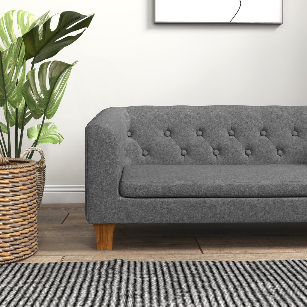 PawHut Hundesofa für kleine und mittelgroße Hunde mit weichem abnehmbarem Kissen, einfacher Installation, 96 x 60 x 42 cm grau