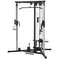SPORTNOW Multifunktionale Kraftstation mit Klimmzugstange, 15-fach verstellbare Trainingsstation, Schwarz