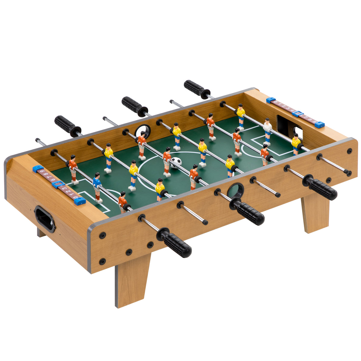 HOMCOM Tischfußballtisch für Kinder ab 6 Jahren 2 Bälle 18 Spieler 69 x 37 x 24 cm
