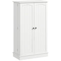 HOMCOM Küchenschrank Speisekammer 2 Türen mit 5 Regalen und 12 Gewürzregalen - 60 x 30 x 104 cm - weiß
