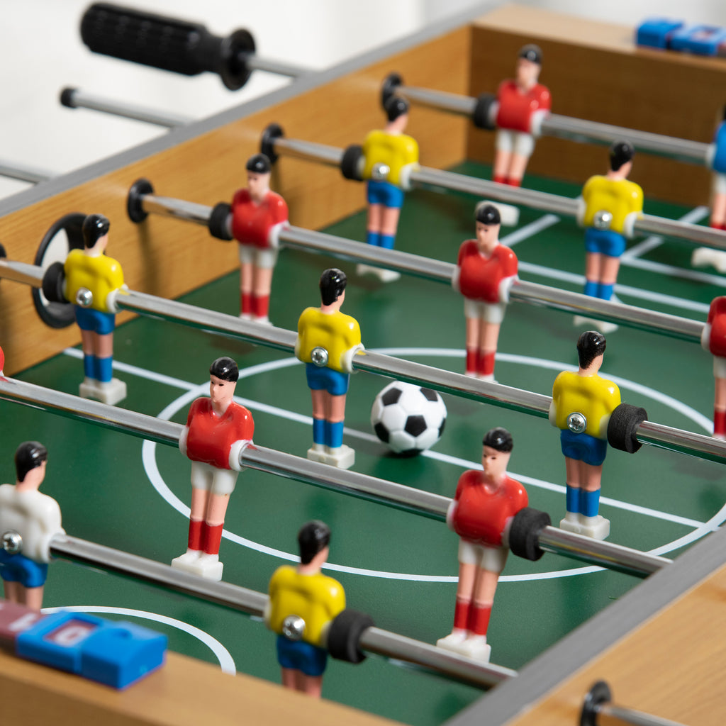 HOMCOM Tischfußballtisch für Kinder ab 6 Jahren 2 Bälle 18 Spieler 69 x 37 x 24 cm