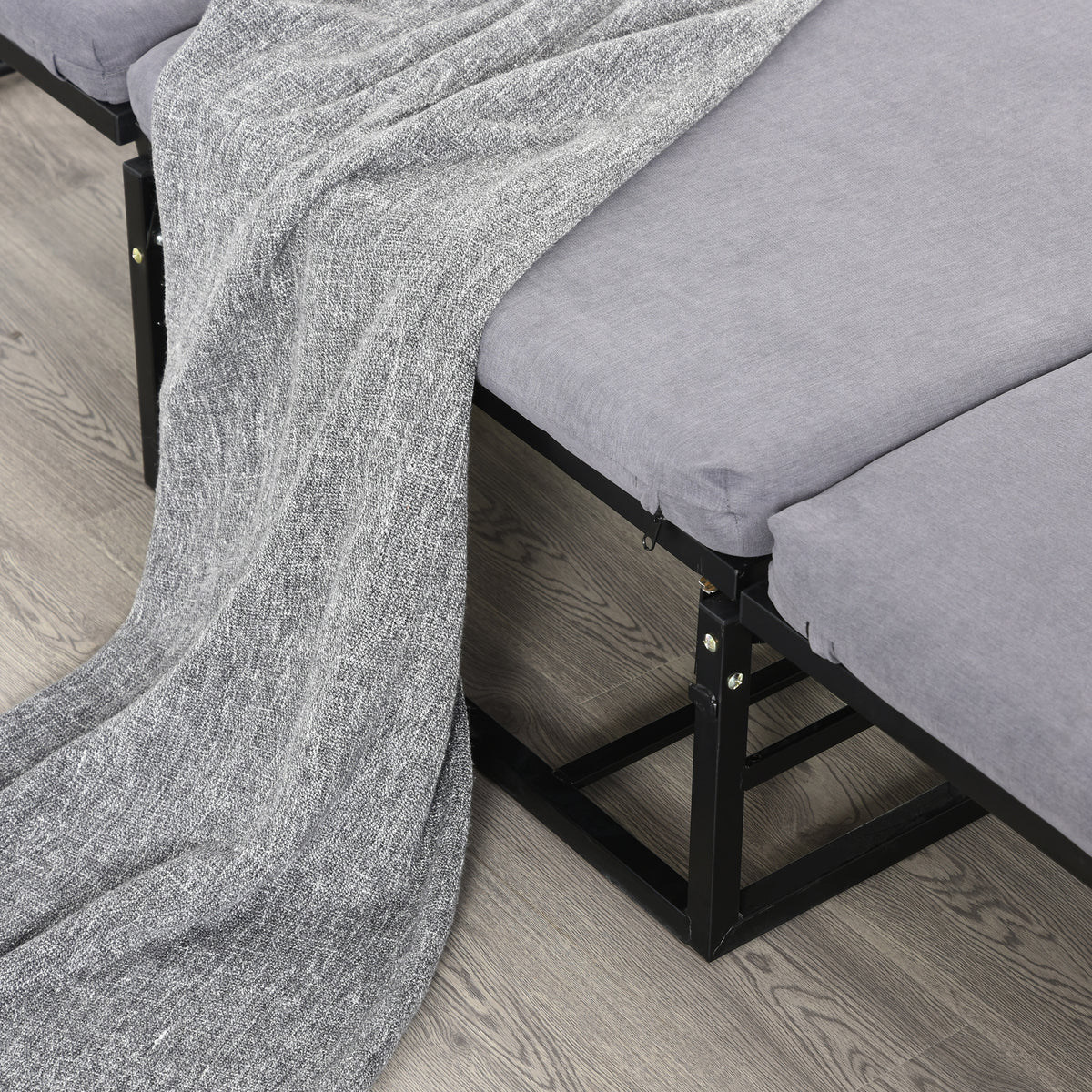 HOMCOM Klappbett 75x190 cm, Erwachsene Gästebett Klappbar mit 8 cm Dicker Schaumstoff, Reisebett mit Metallrahmen, 5-stufig höhenverstellbares Einzelbett mit Kissen, bis 150 kg belastbar