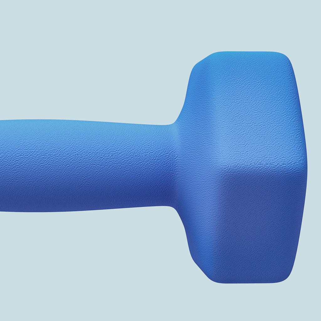 SPORTNOW Set 2 Hexagonale Hanteln 2x7 kg aus Metall und Kunststoff mit rutschfesten Griffen, 22,5x10,5x10,5 cm, Blau