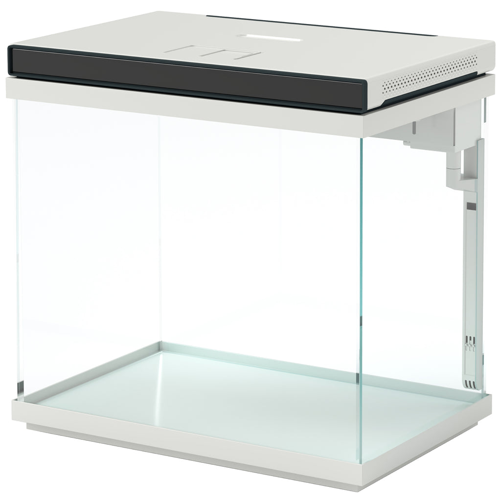 PawHut 26 Liter Aquarium mit Filter, LED-Beleuchtung, Wasserpumpe, für verschiedene Fischarten, ca. 38 x 26 x 38 cm