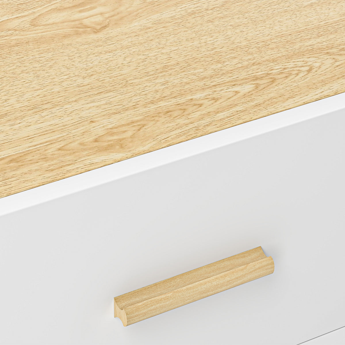 HOMCOM Nachttisch mit 2 Schubladen aus Holz im skandinavischen Stil, 40x40x50 cm, Eiche