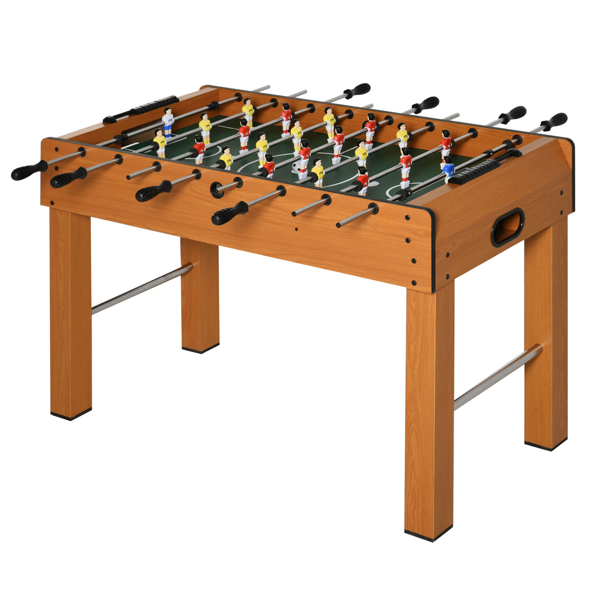 HOMCOM Professioneller Tischkicker für Erwachsene und Familie aus MDF, Billardtisch mit 2 Bällen, Punktezähler und 22 Spielern, 122x61x80,7cm