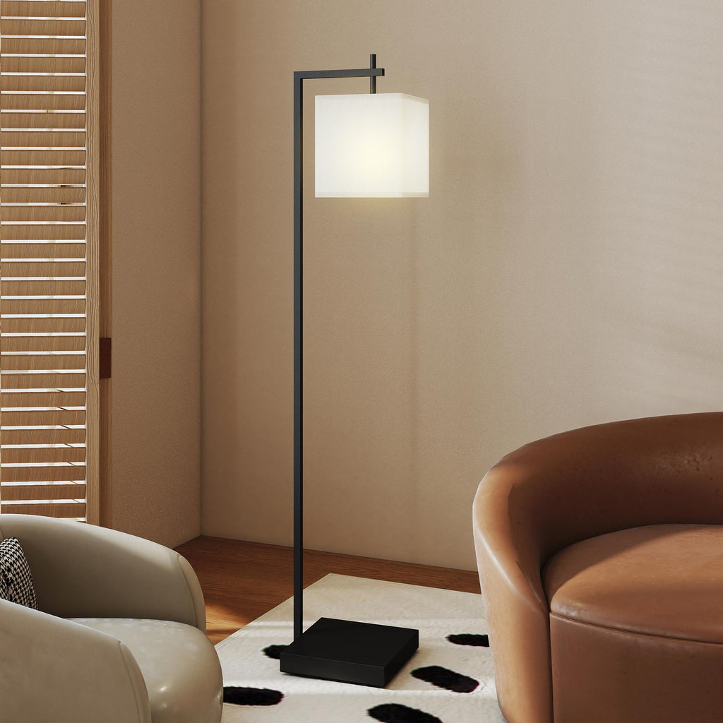 HOMCOM Stehlampe mit 10 Helligkeitsstufen und einstellbarer Farbtemperatur, Fernbedienung und 9W Lampe, Schwarz