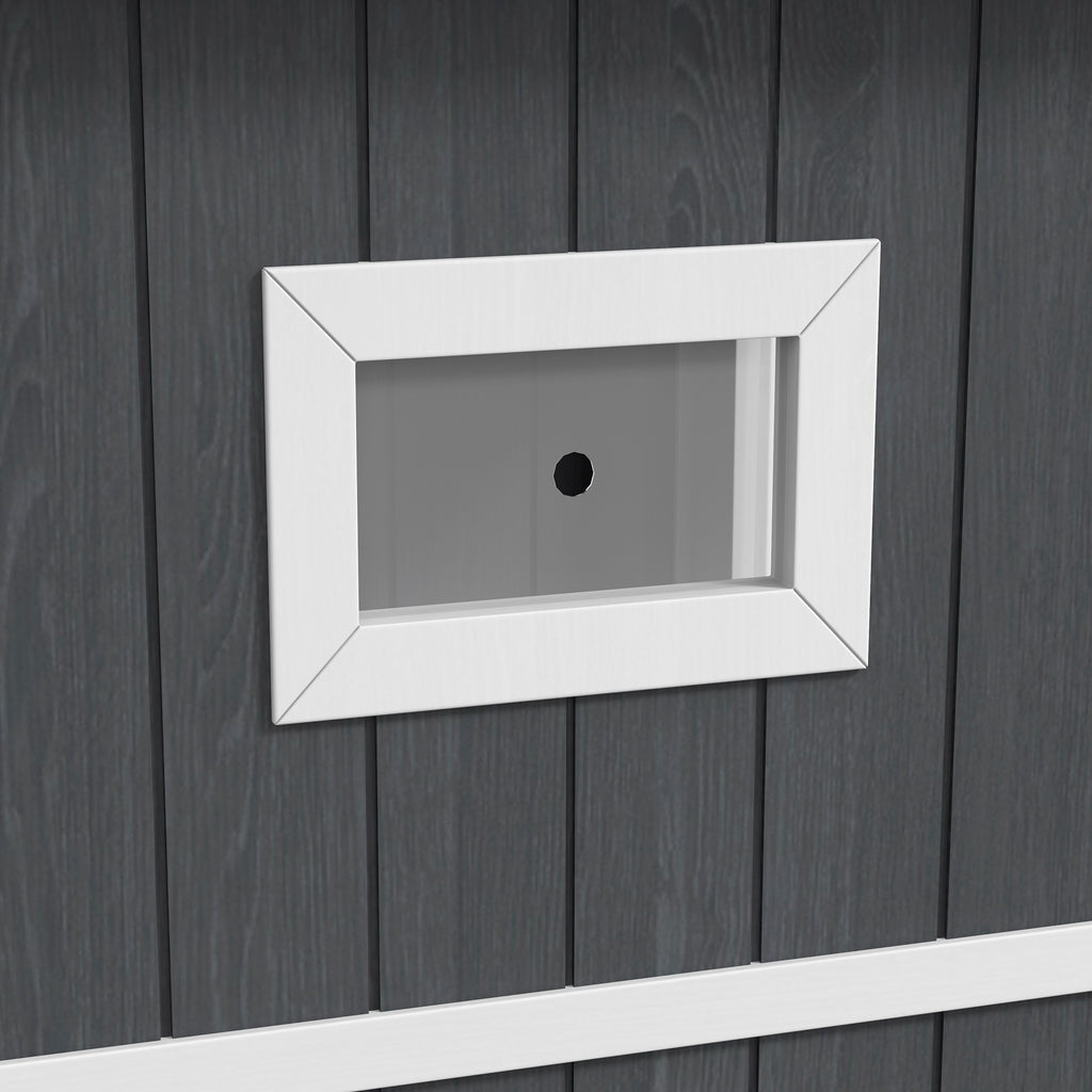 PawHut Katzenhaus Katzenhütte Katzenhöhle, Outdoor, wetterbeständig, 60 x 60 x 90, 5 cm, Grau + Weiß