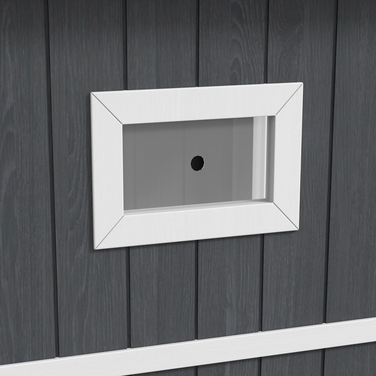 PawHut Katzenhaus Katzenhütte Katzenhöhle, Outdoor, wetterbeständig, 60 x 60 x 90, 5 cm, Grau + Weiß