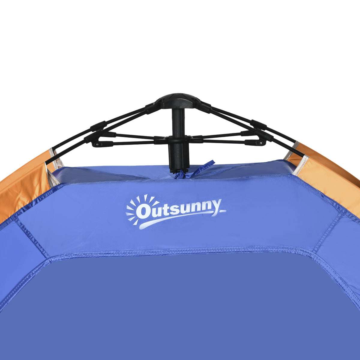 Outsunny Strandmuschel, Strandzelt, Pop up Campingzelt, Netzfenster, Tragetasche, 2-3 Personen, Fiberglas, 210 x 140 x 120 cm