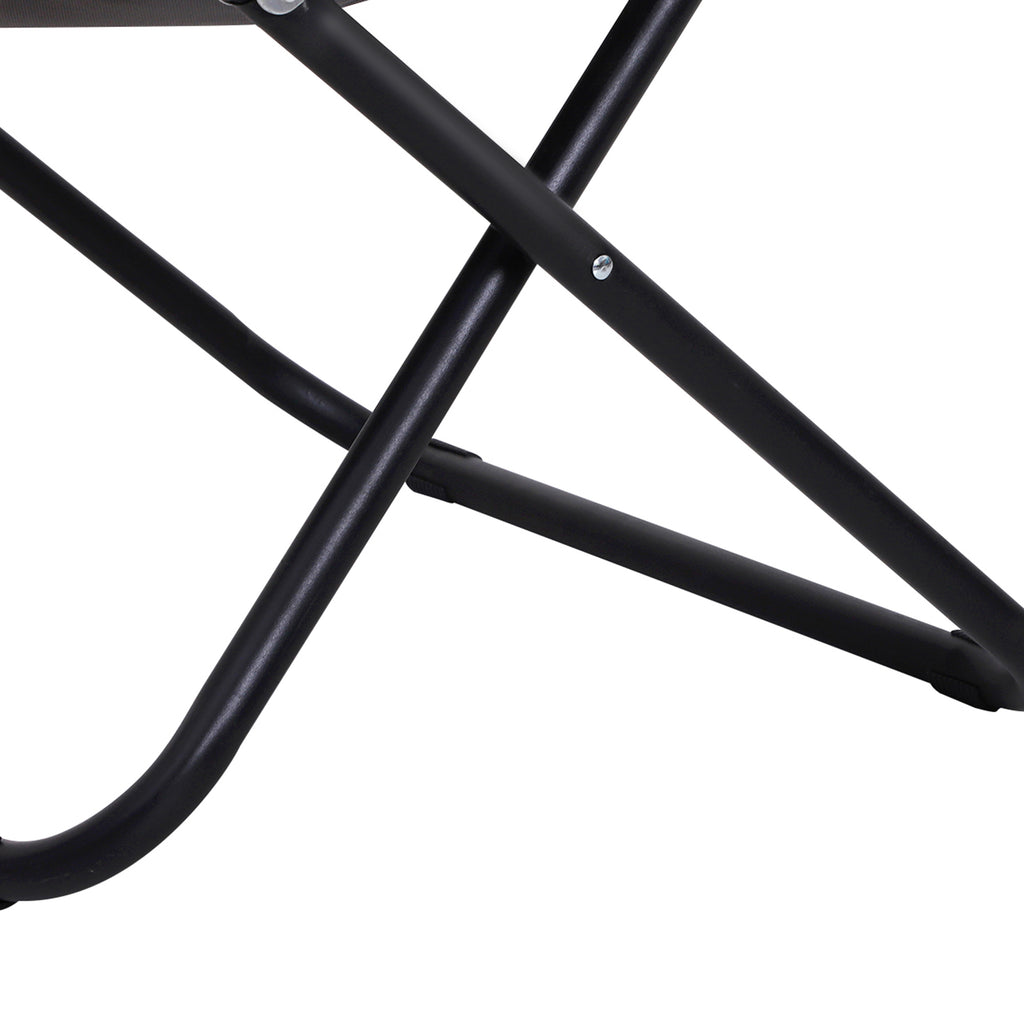 Outsunny Campingstuhl Faltbar Campingsessel mit Lehne, Klappstuhl bis 120kg, gepolstert Moonchair Extra Breit, Faltsessel Outdoor Stuhl für Garten, Balkon, Camping, Grau