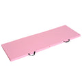 HOMCOM Gymnastikmatte Yoga Pilates Fitness faltbar tragbarer Großkomfort 180L x 60B x 5H cm synthetische Beschichtung Rosa