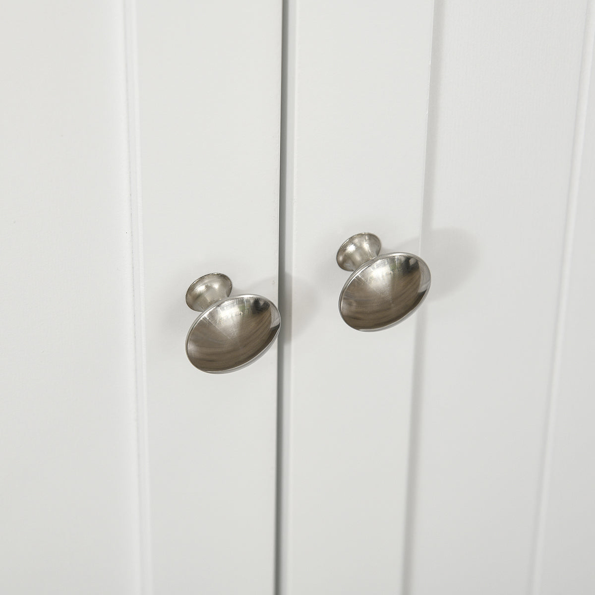 HOMCOM Küchenschrank Speisekammer 2 Türen mit 5 Regalen und 12 Gewürzregalen - 60 x 30 x 104 cm - weiß