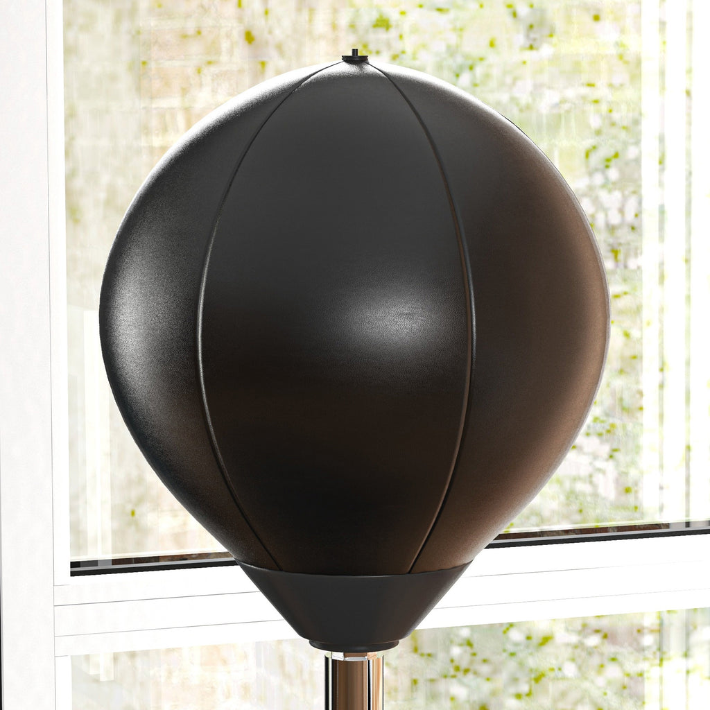 HOMCOM Punchingball-Set für Jugendliche, höhenverstellbar, inkl. Boxhandschuhe und Pumpe, Schwarz