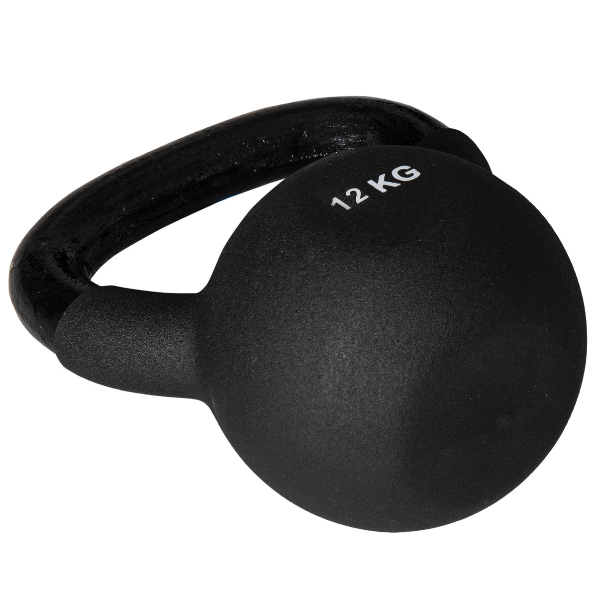 HOMCOM Kettlebell, Kugelhantel, 12 kg, mit Kunststoffummantelung, Stahl, schwarz 20 x 13 x 22cm