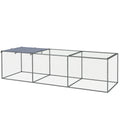 PawHut Enclos poulailler cage clapier extérieur 3 m² für Kleintiere dim. 3 x 1 x 0,8 m verzinkter Stahl