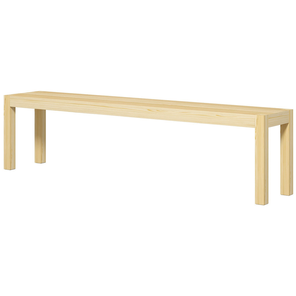 HOMCOM Sitzbank, Platz für 3 Personen, bis 330 kg, Kiefernholz, 175x33x45 cm